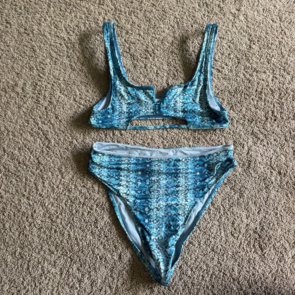 Frankie’s Blue Patterned Bikini Set - image 1